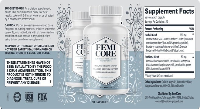 Femicore Ingredients
